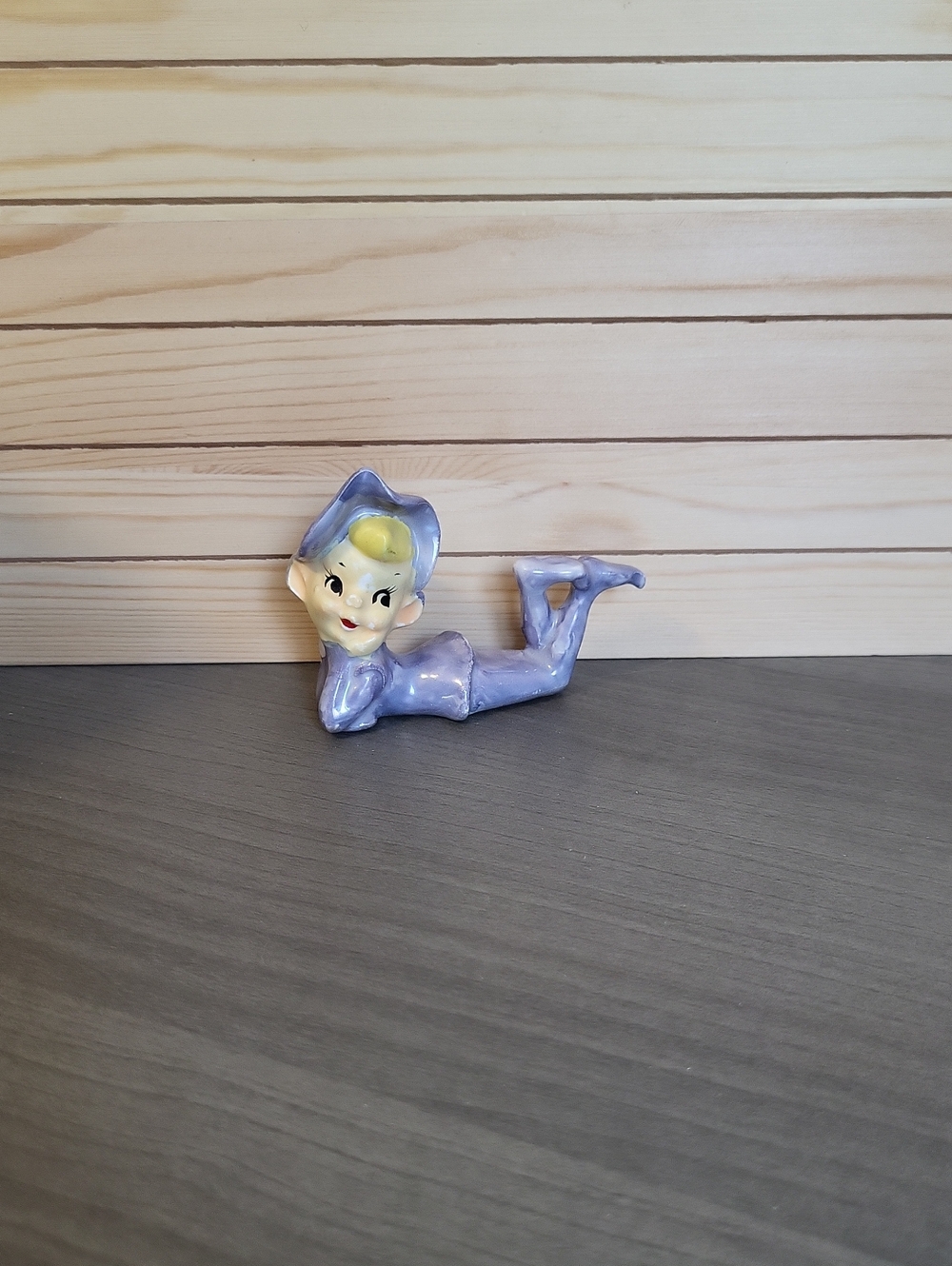 Vintage Ceramic Pixie Figurine by Norcrest Japan 1950's Rare